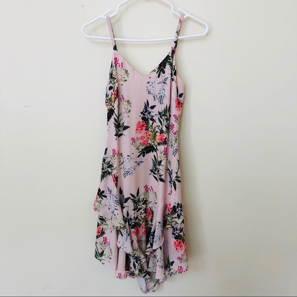 Parker Patterned Ruffled Hi-Lo Dress - Picture 2 of 8